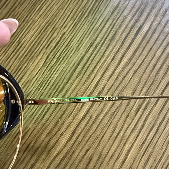 Bottega Veneta Black and Gold Aviator Glasses - Picture 2 of 3